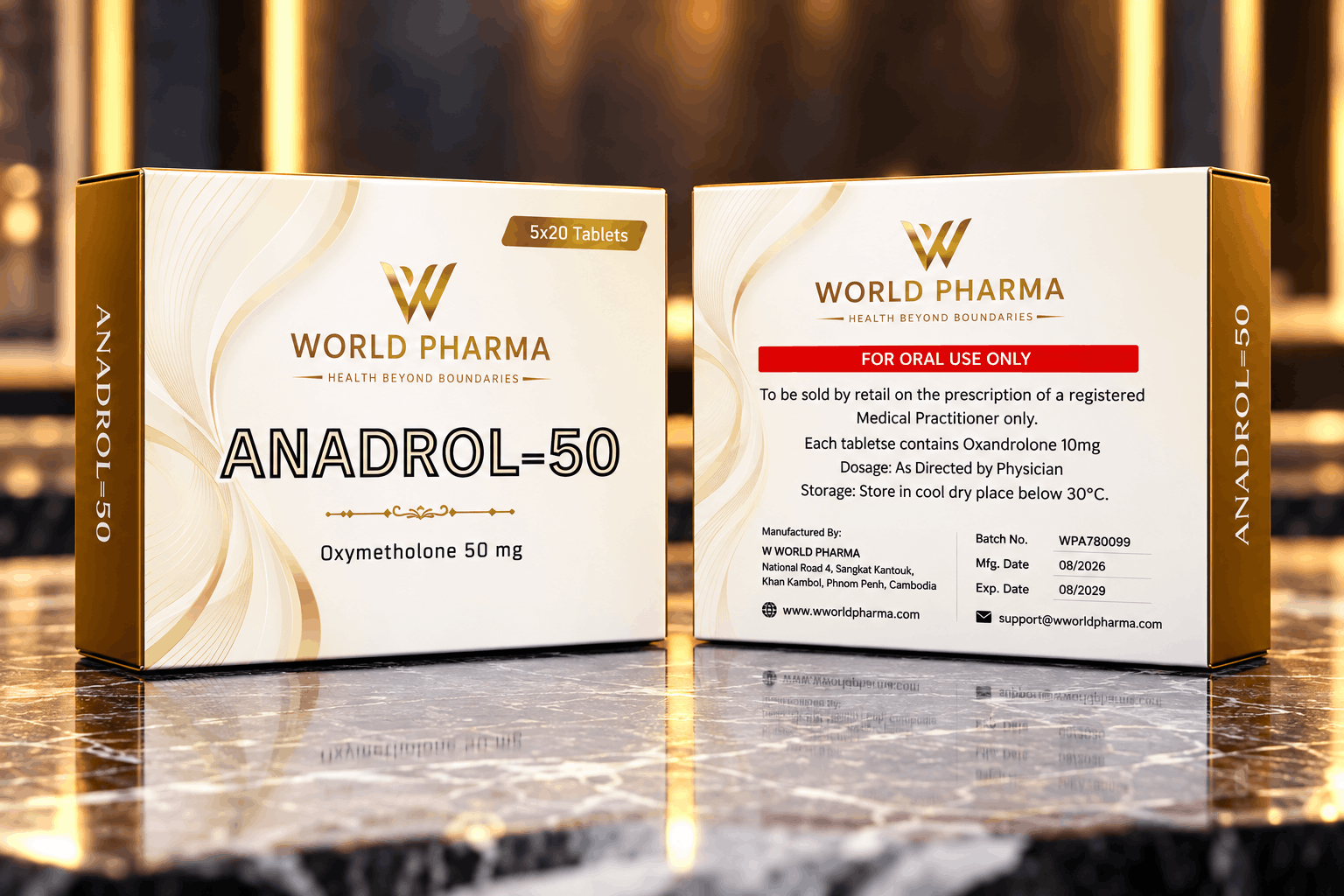 ANADROL-50 tablet package